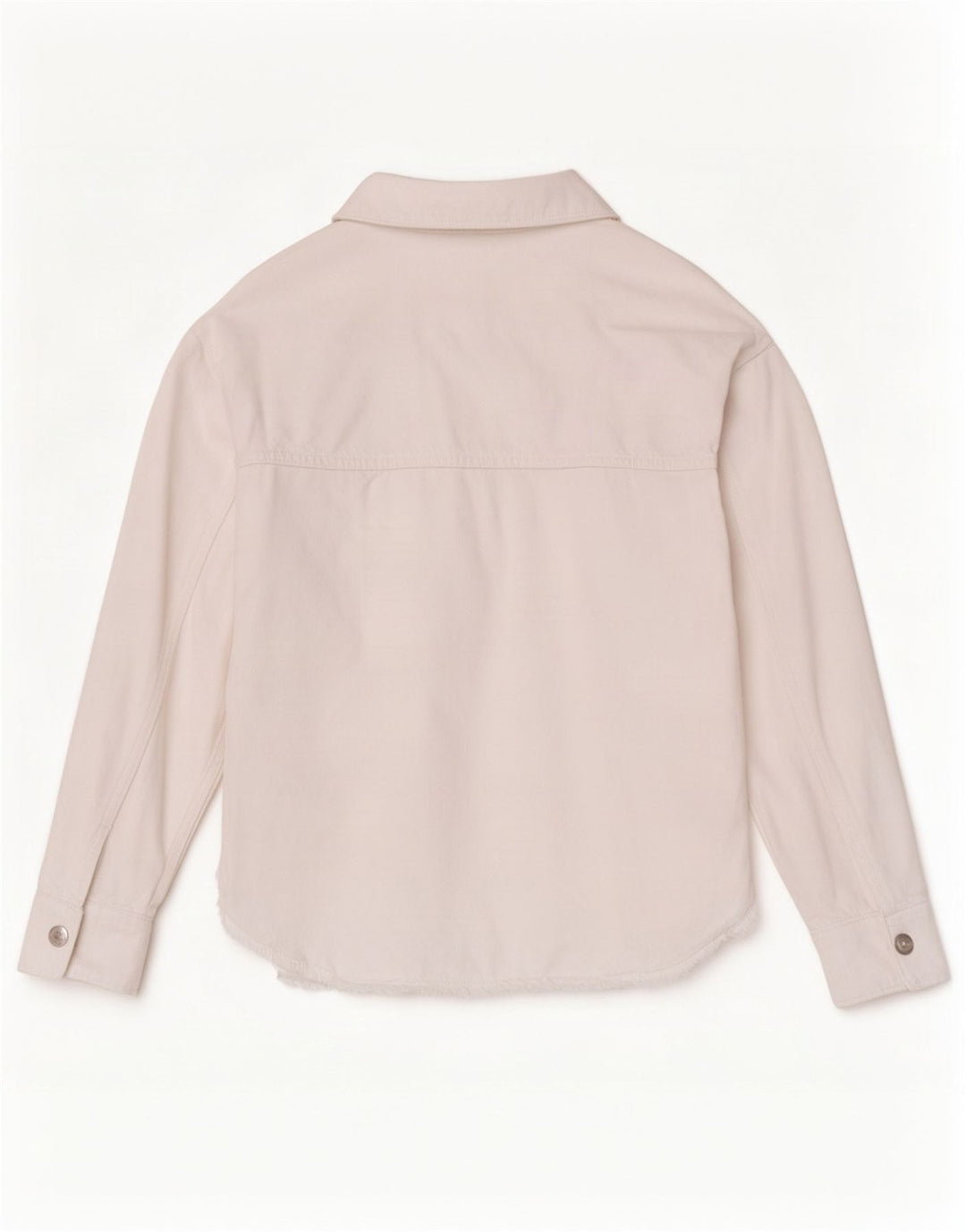 Camisa jeans oversized feminina Zara Reino Unido 6 XS algodão branco