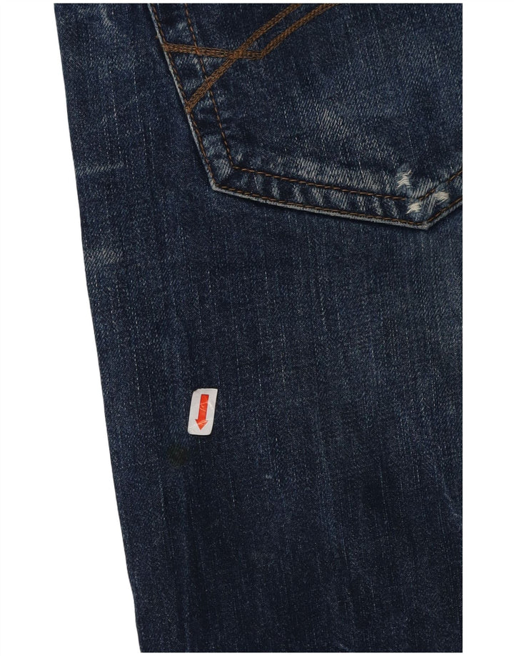 TOMMY HILFIGER Masculino Ryder Distressed Straight Jeans W34 L34 Azul Algodão