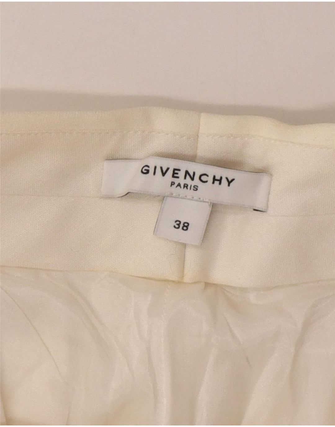 Calça casual feminina GIVENCHY EU 38 Médio W30 L30 Branco Clássico