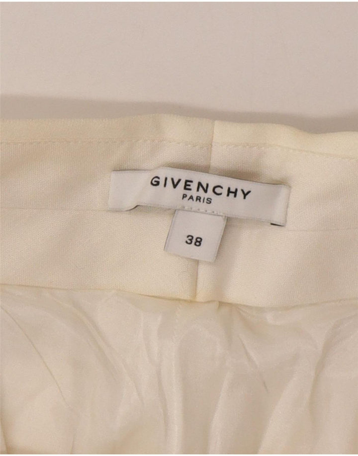 Calça casual feminina GIVENCHY EU 38 Médio W30 L30 Branco Clássico