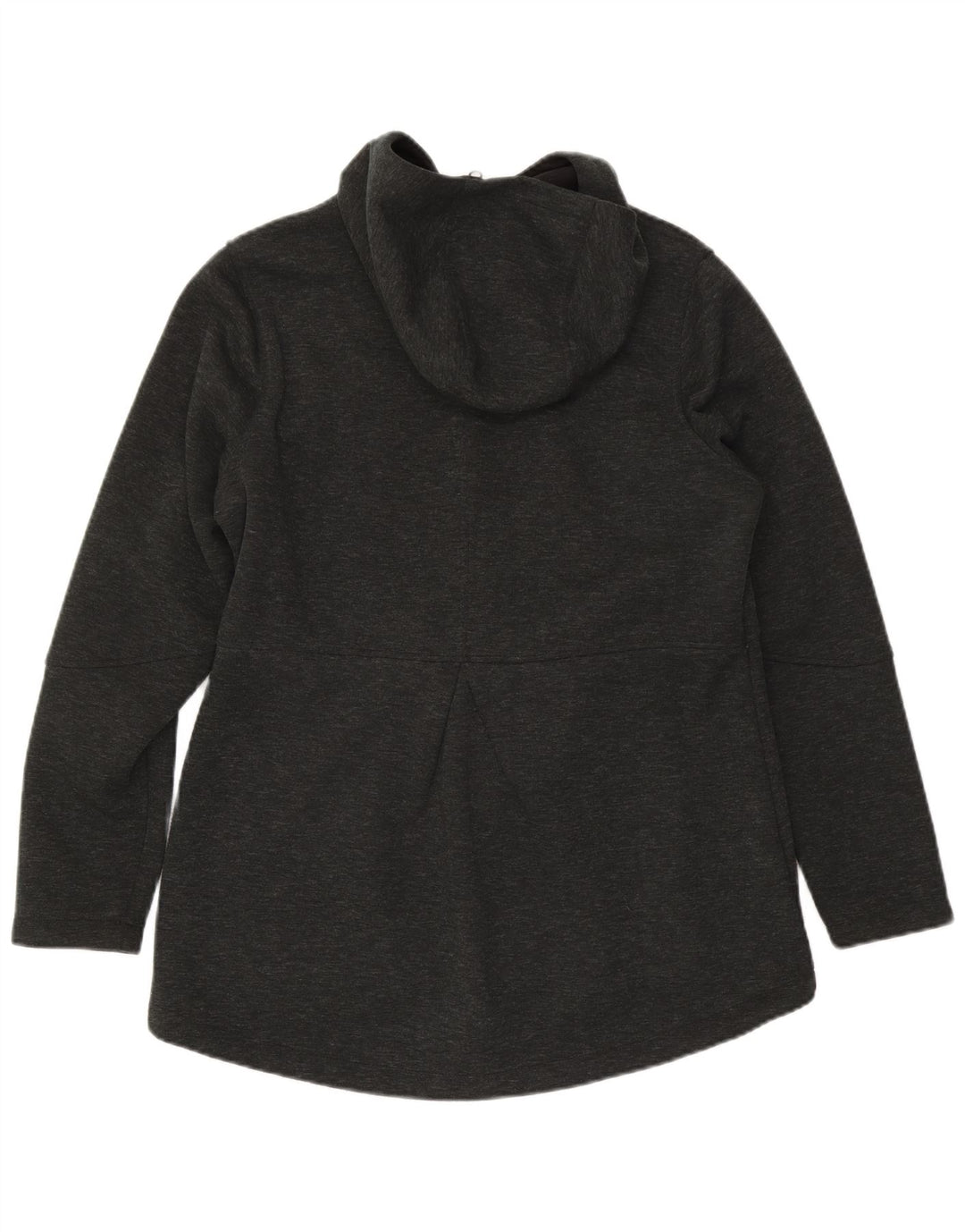 Suéter feminino com capuz e zíper The North Face Reino Unido 16 grande poliéster cinza