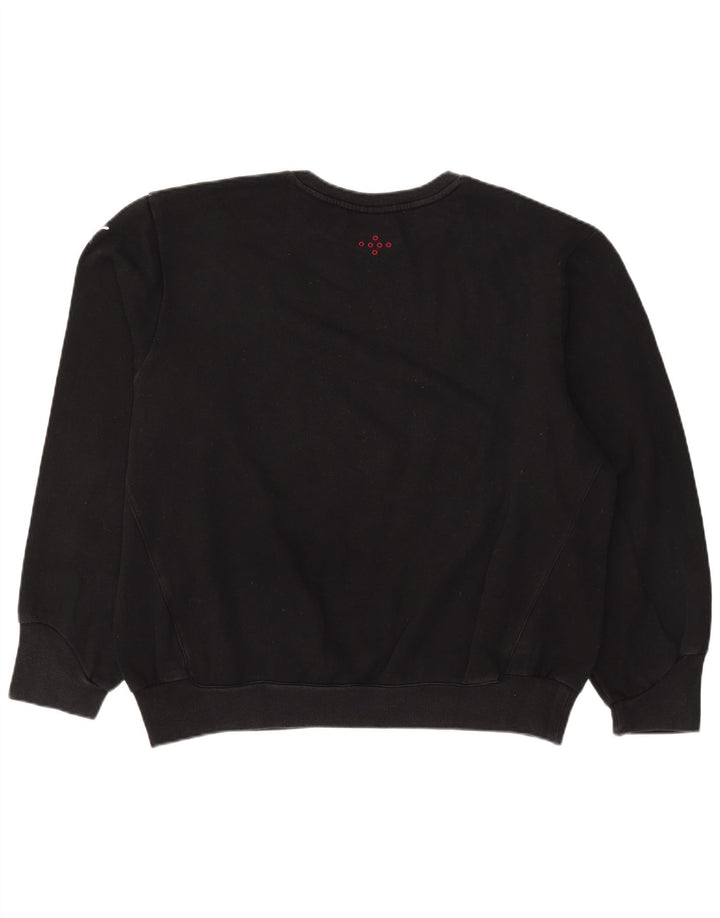 PUMA moletom gráfico masculino jumper grande algodão preto