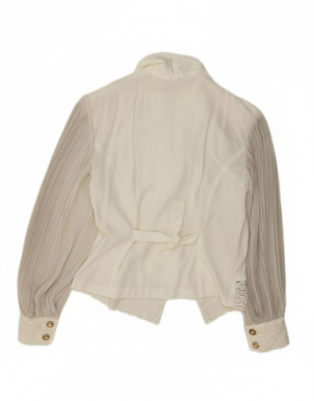 Blusa feminina VINTAGE oversized EUA 1 2XS viscose branca