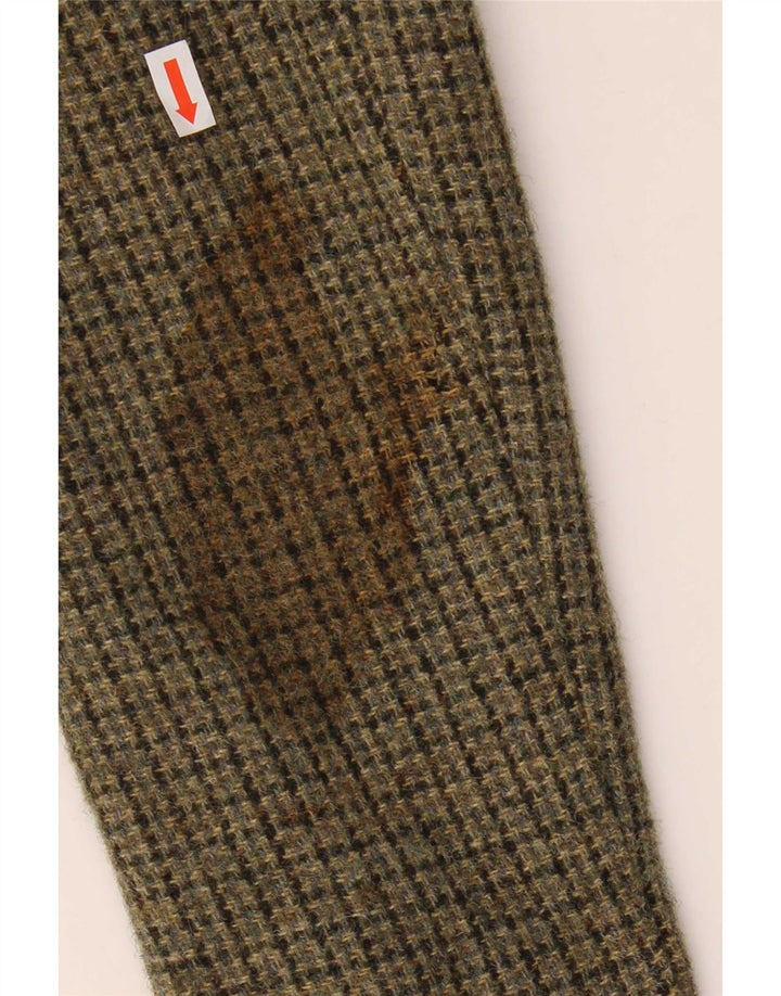 Jaqueta blazer feminina de 3 botões Jack Wills Reino Unido 10 pequena lã cáqui houndstooth