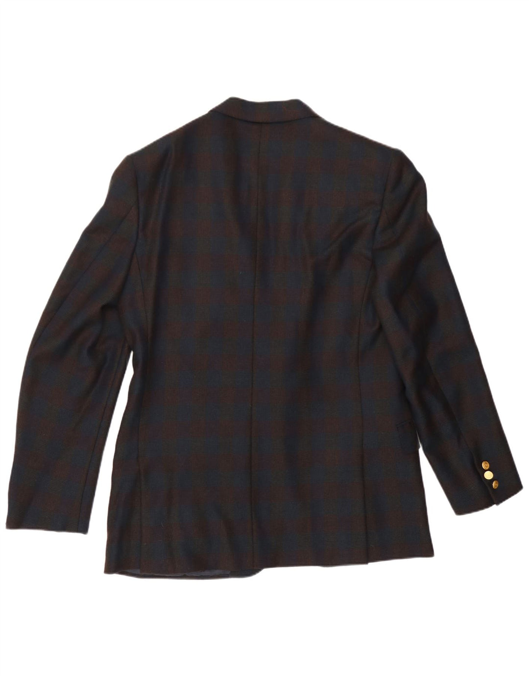 Jaqueta Blazer Masculina Valentino com 2 Botões Reino Unido 38 Médio Azul Marinho Xadrez