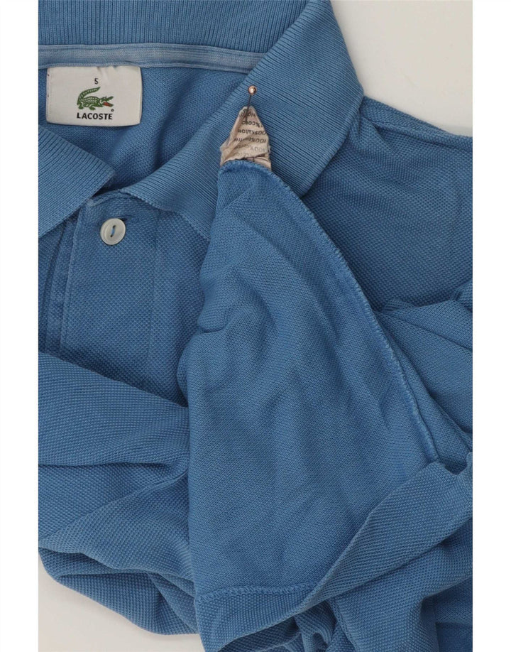 Camisa polo masculina Lacoste tamanho 5 grande algodão azul