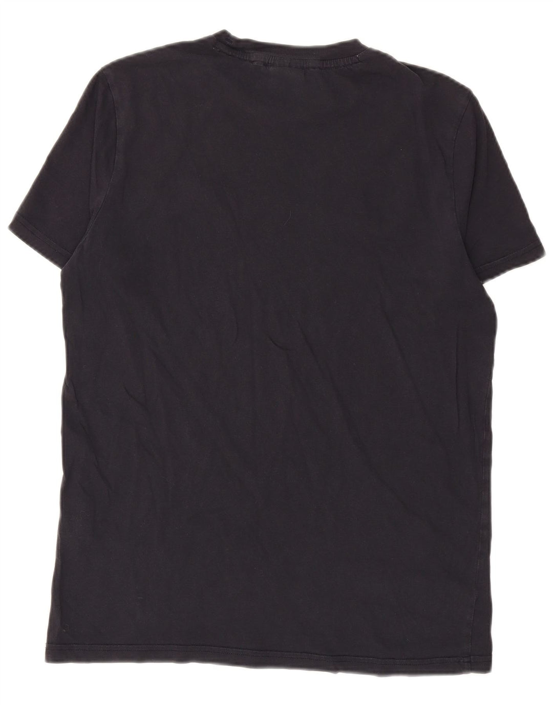 CHAMPION Camiseta masculina gráfica top pequeno algodão azul marinho