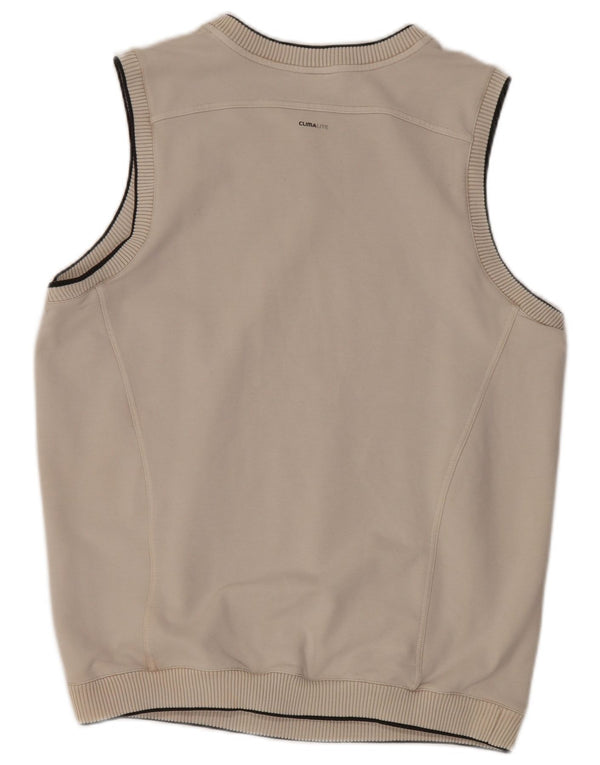 Adidas Mens Clima 365 Moletom Sem Mangas Jumper Médio Algodão Branco