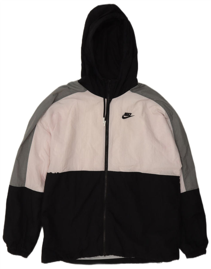 Jaqueta de chuva masculina Nike com capuz UK 38 médio multicolorido Colourblock Nylon