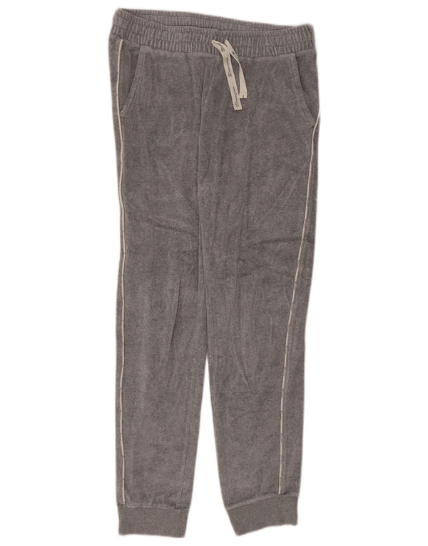 Calça esportiva feminina de veludo Champion Joggers UK 18 XL cinza