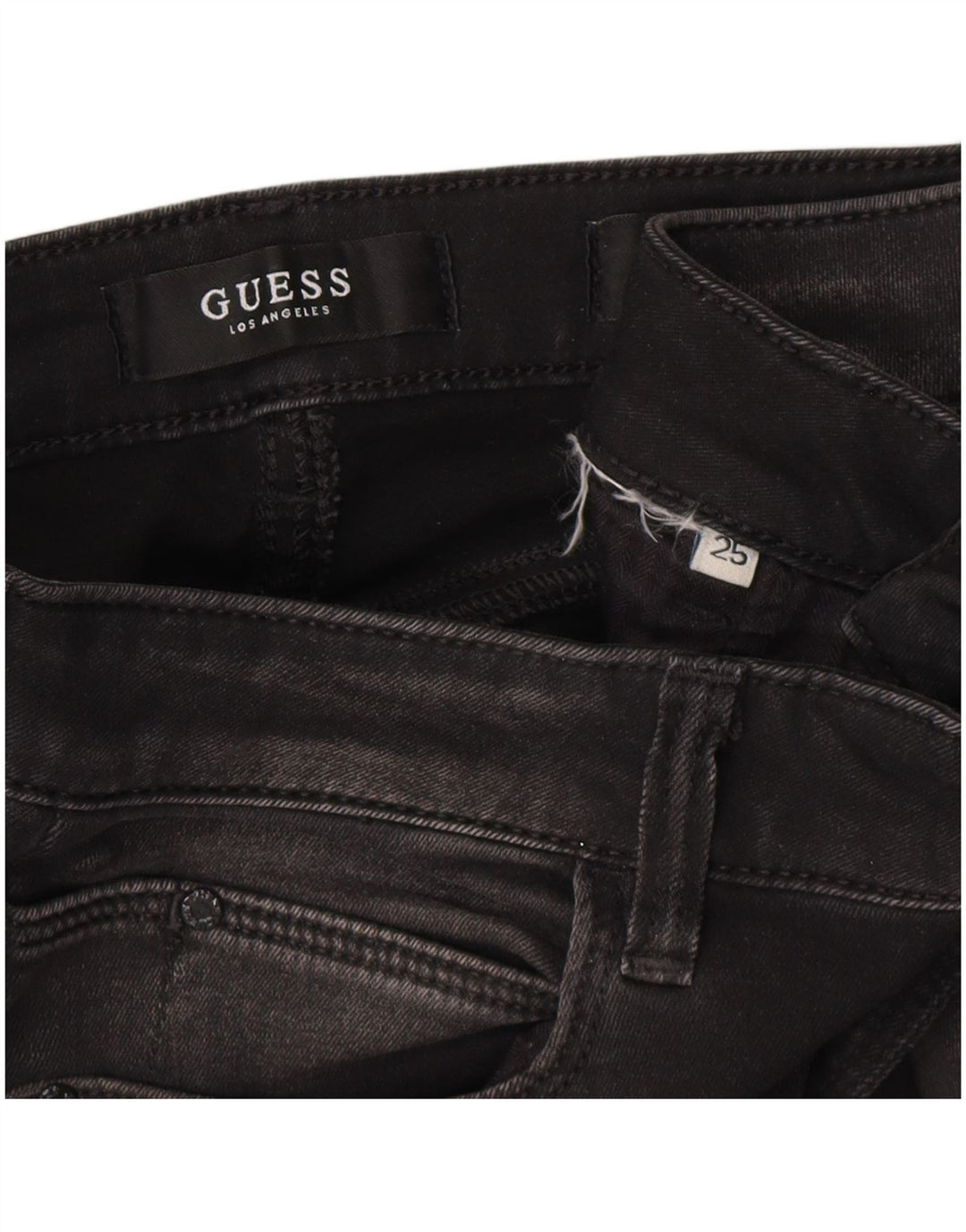 Guess Womens Curvy X Mid Rise Skinny Jeans W25 L30 Cinza