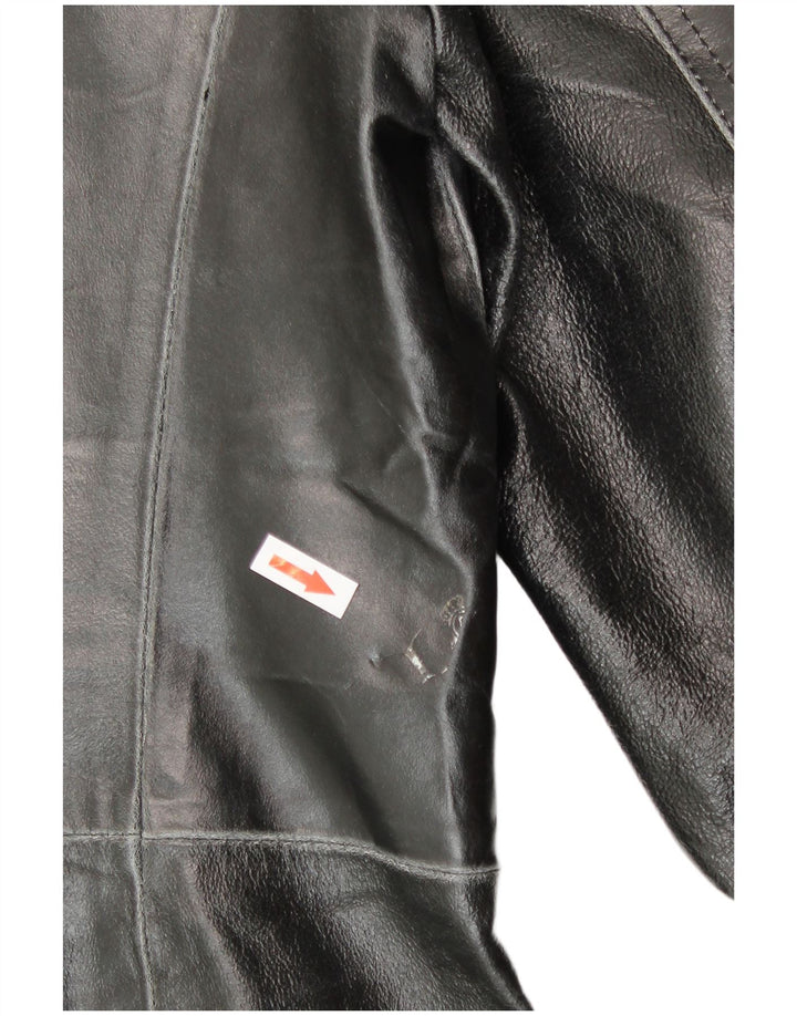 Casaco de couro masculino Davin Reino Unido 40 grande couro preto