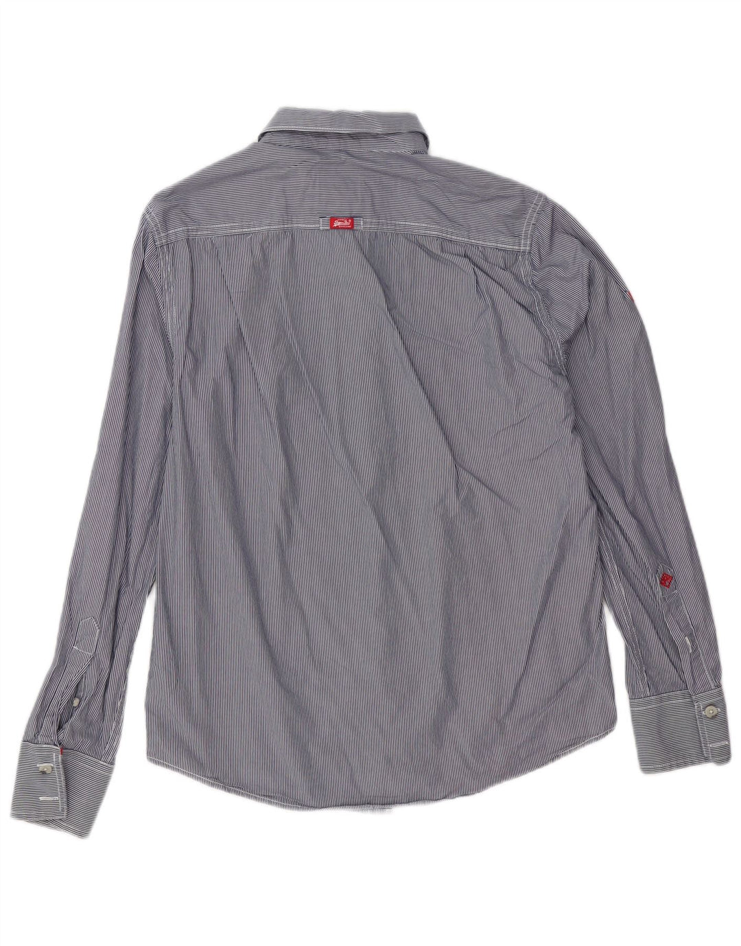 Camisa Superdry Boys Laundered Cut Collar 15-16 Anos Grande Azul Marinho