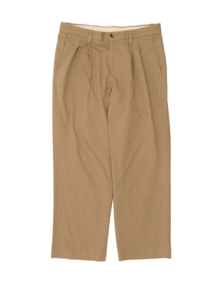 EDDIE BAUER Mens Pegged Chino Trousers W35 L30 Beige Cotton Vintage Eddie Bauer and Second-Hand Eddie Bauer from Messina Hembry 