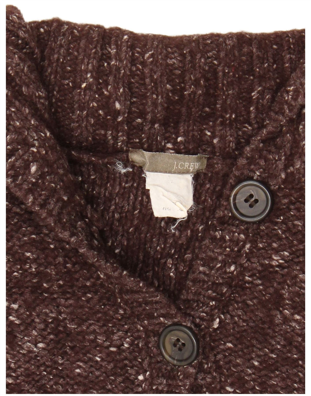Suéter cardigã feminino J. CREW UK 8 pequeno marrom manchado