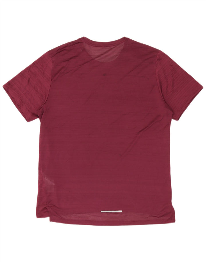 Camiseta Nike Masculina Dri Fit Top Grande Poliéster Listrado Borgonha