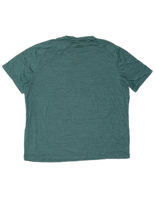 Camiseta masculina Eddie Bauer Top XL poliéster manchado verde