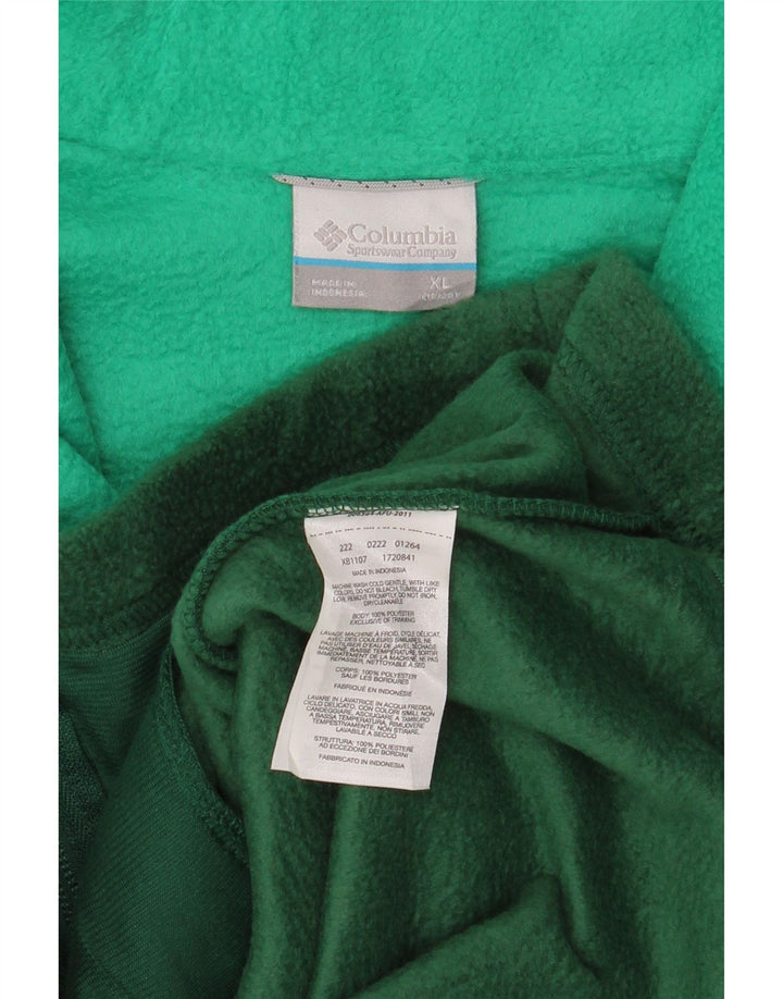 Jaqueta Columbia Boys Fleece 15-16 Anos XL Verde Colorblock Poliéster