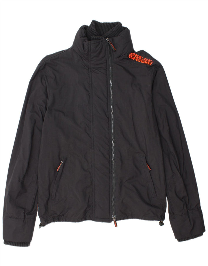 Jaqueta de chuva feminina SUPERDRY Graphic UK 18 XL preto nylon