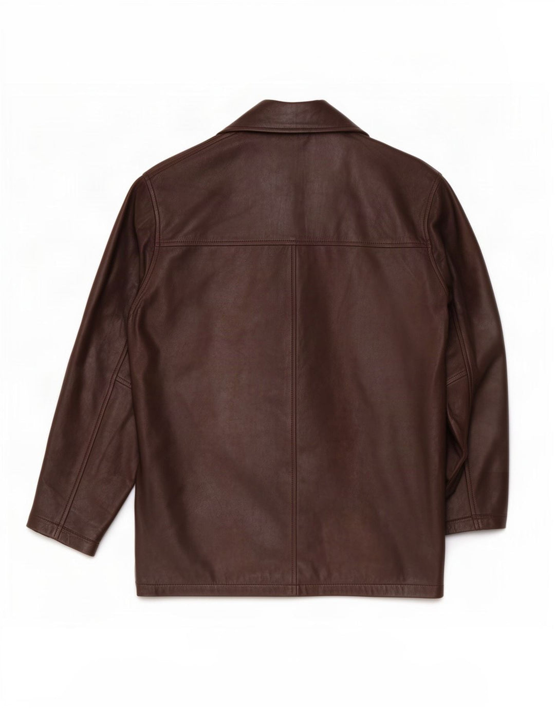 Jaqueta de couro masculina vintage UK 42 XL marrom