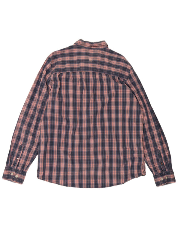 Camisa masculina de ajuste regular Fat Face XL algodão xadrez rosa