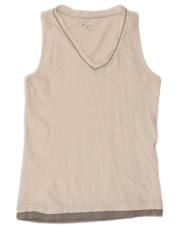 Colete feminino Champion UK 12 médio branco colorblock