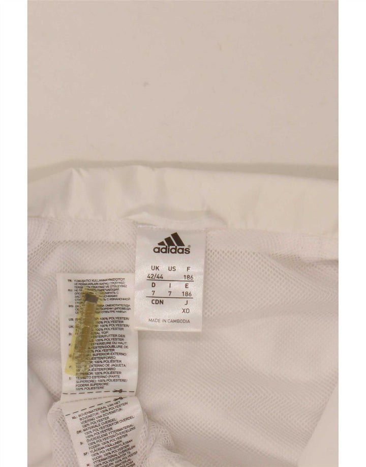 Adidas Mens Tracksuit Top Jacket UK 42/44 Grande Branco Colorblock Poliéster