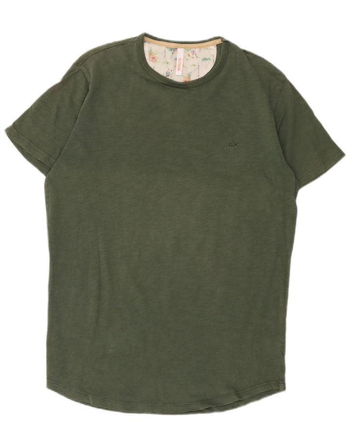 Camiseta masculina Sun68 grande algodão cáqui
