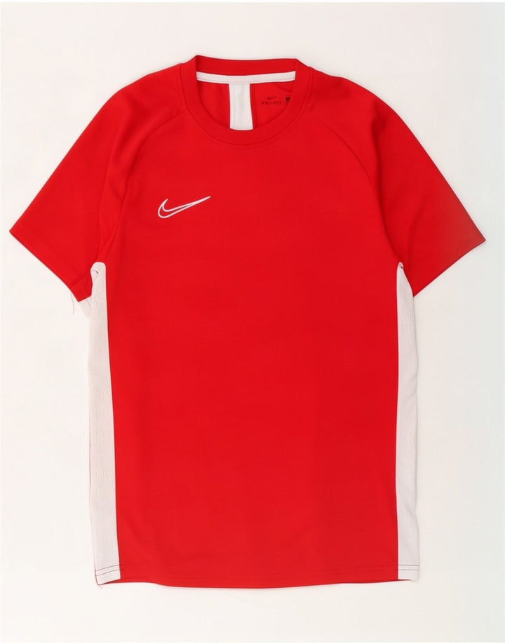 Camiseta Nike Masculina Dri Fit Top Pequeno Poliéster Colorblock Vermelho