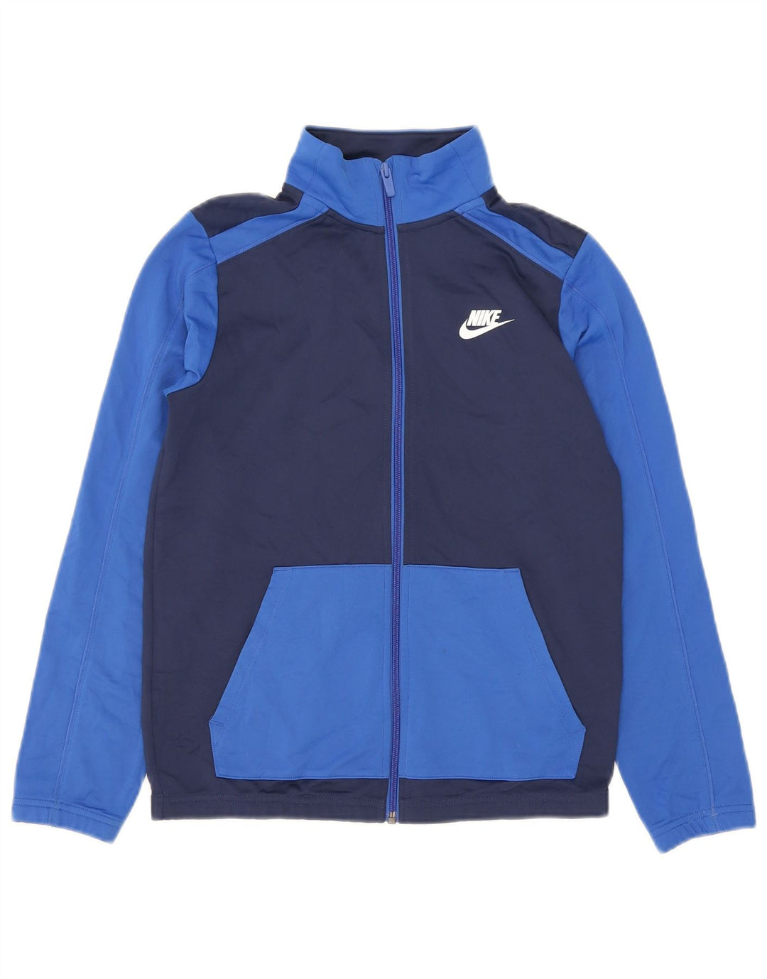 Jaqueta Nike Boys Tracksuit Top 12-13 anos grande azul marinho colorblock