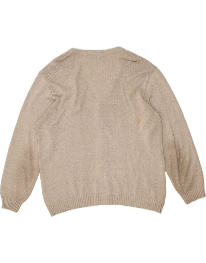 VINTAGE Womens Cardigan Sweater IT 50 XL Beige Cotton Vintage Vintage and Second-Hand Vintage from Messina Hembry 