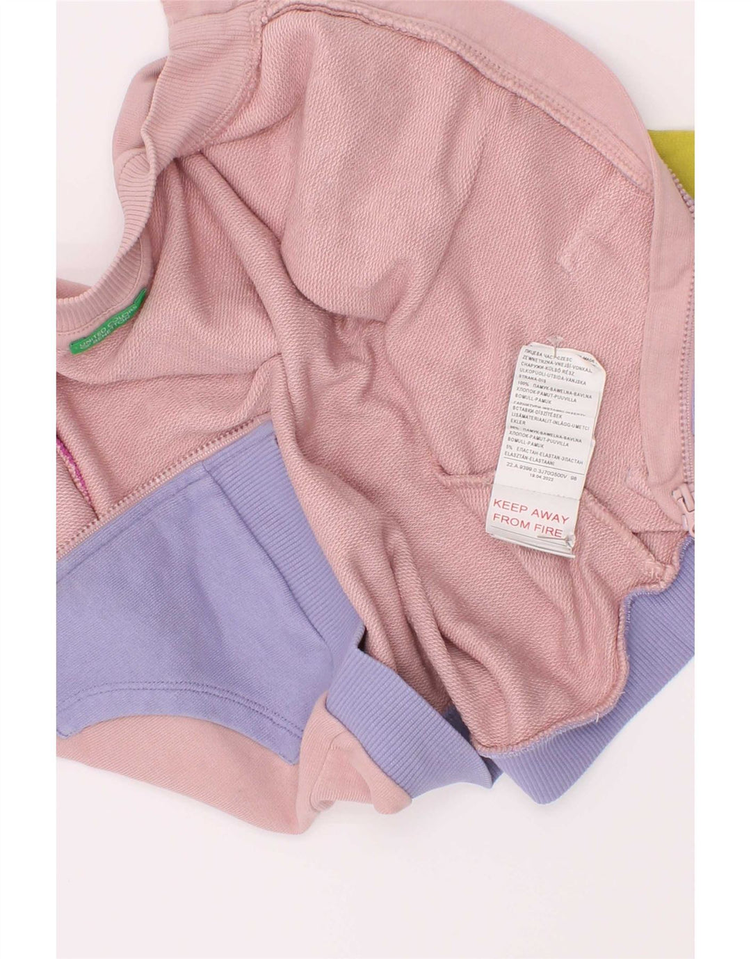 Casaco de treino feminino Benetton 2-3 anos Colorblock multicolorido