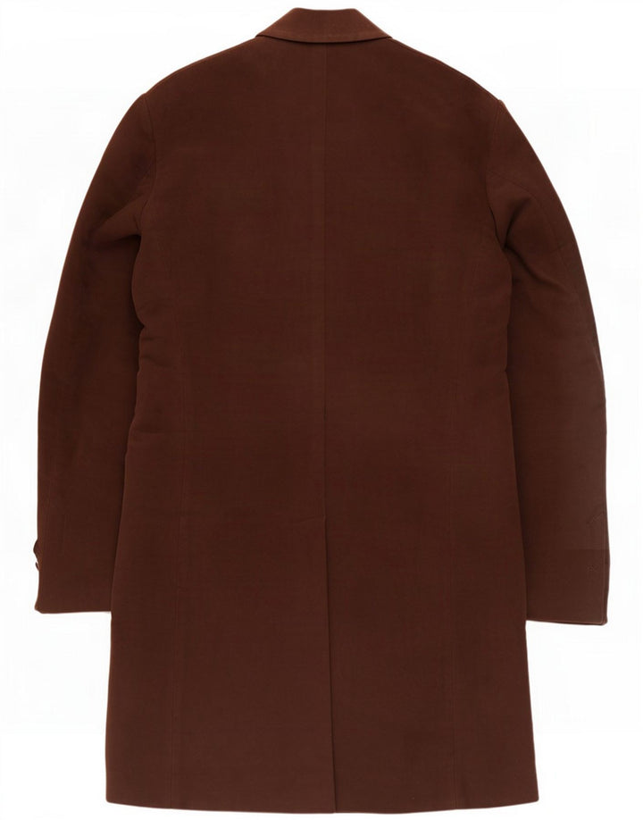 Guess Mens Overcoat UK 38 Algodão Marrom Médio