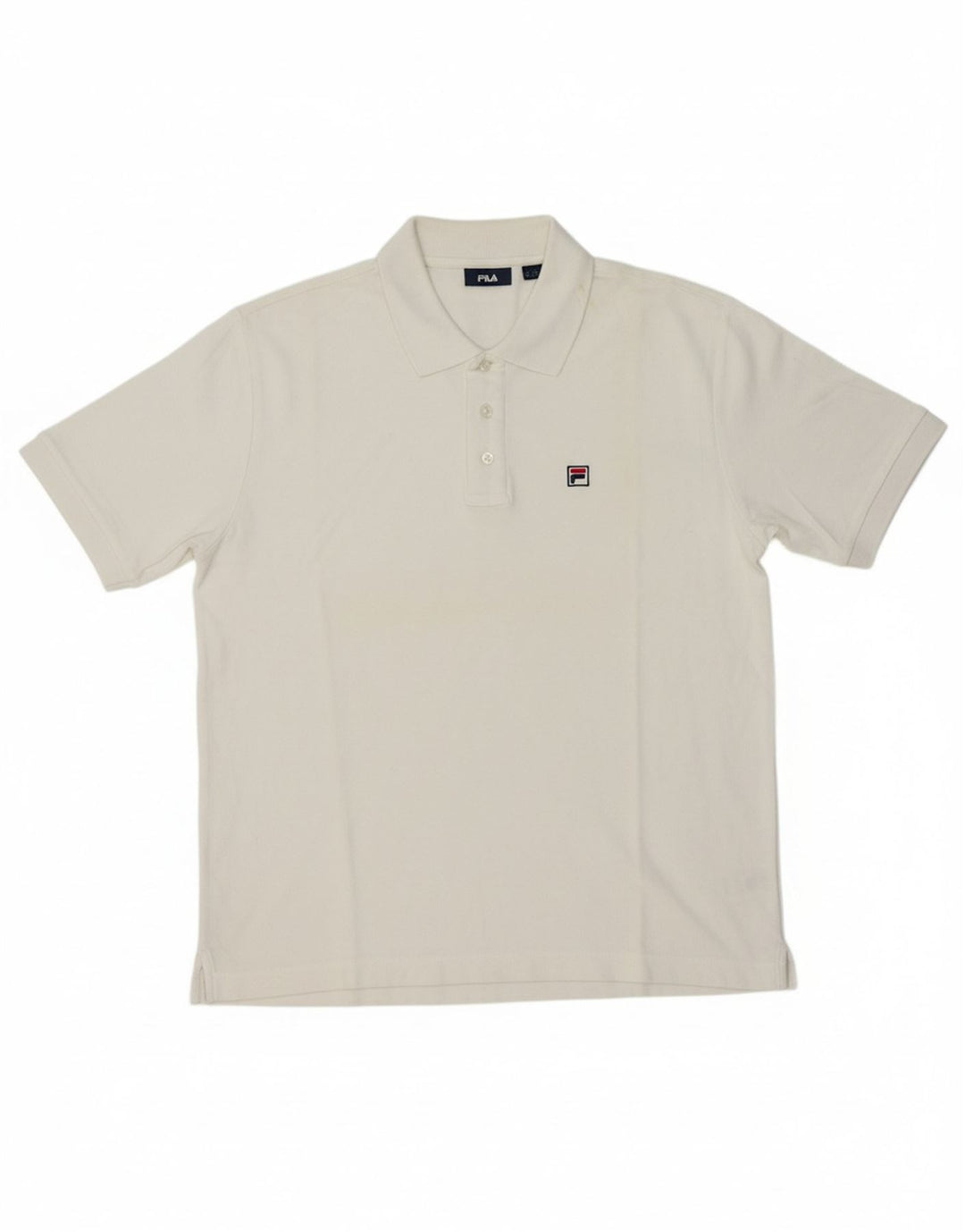 Camisa polo masculina FILA grande algodão branco