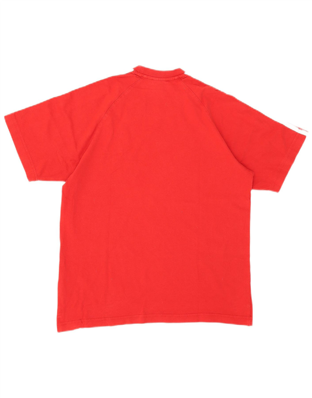 Adidas Mens T-Shirt Top Pequeno Algodão Vermelho