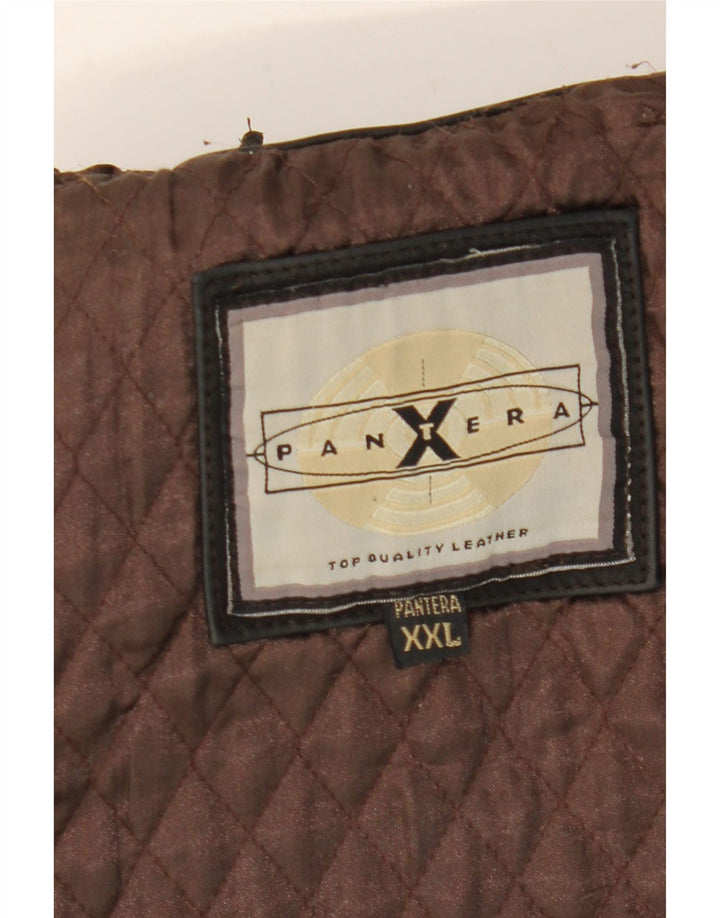 Jaqueta de couro masculina PANTERA UK 44 2XL couro marrom