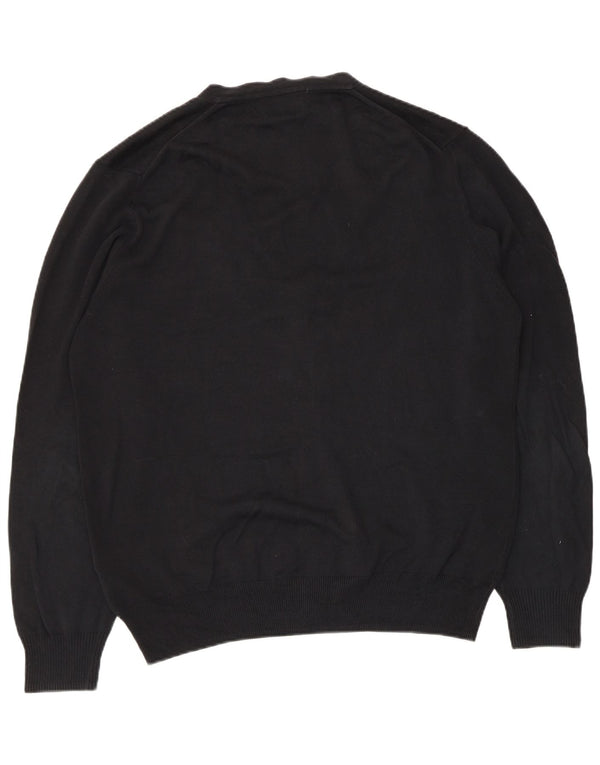 Suéter cardigã masculino Zara grande algodão preto