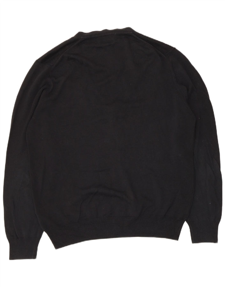 Suéter cardigã masculino Zara grande algodão preto