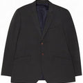 Crew Clothing Jaqueta blazer masculina de 2 botões Reino Unido 44 2XL Poliéster cinza