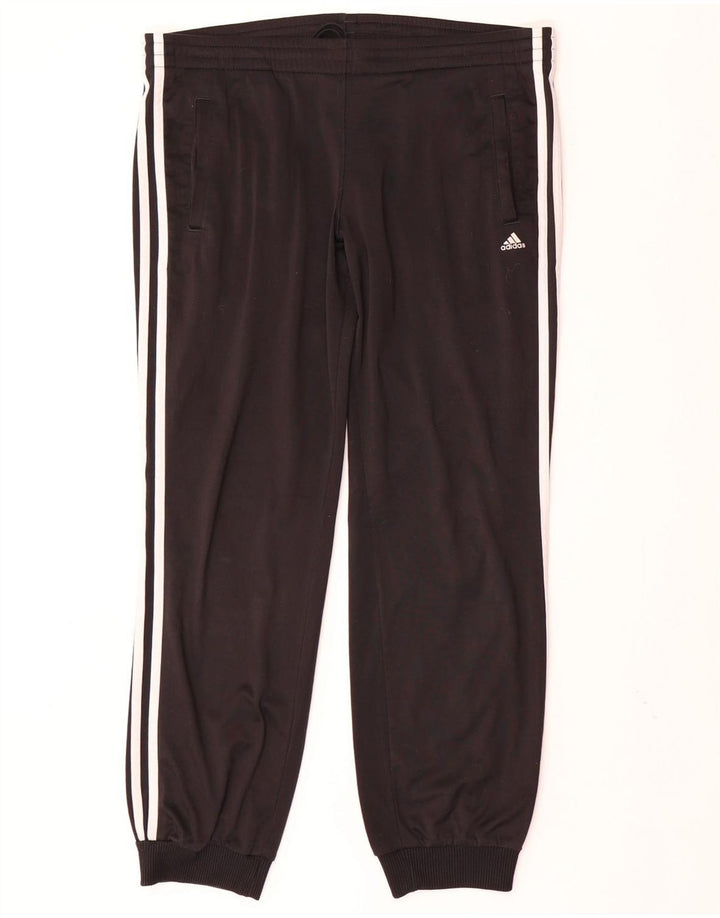 ADIDAS Calças de treino femininas Joggers UK 12/14 Médio Preto Poliéster