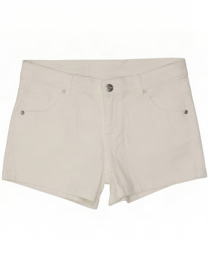 Shorts jeans femininos Oasis UK 14 Médio W30 Branco