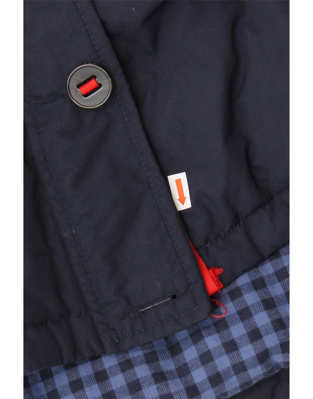 Jaqueta Parka Feminina Fat Face com Capuz Reino Unido 14 Nylon Azul Marinho Médio