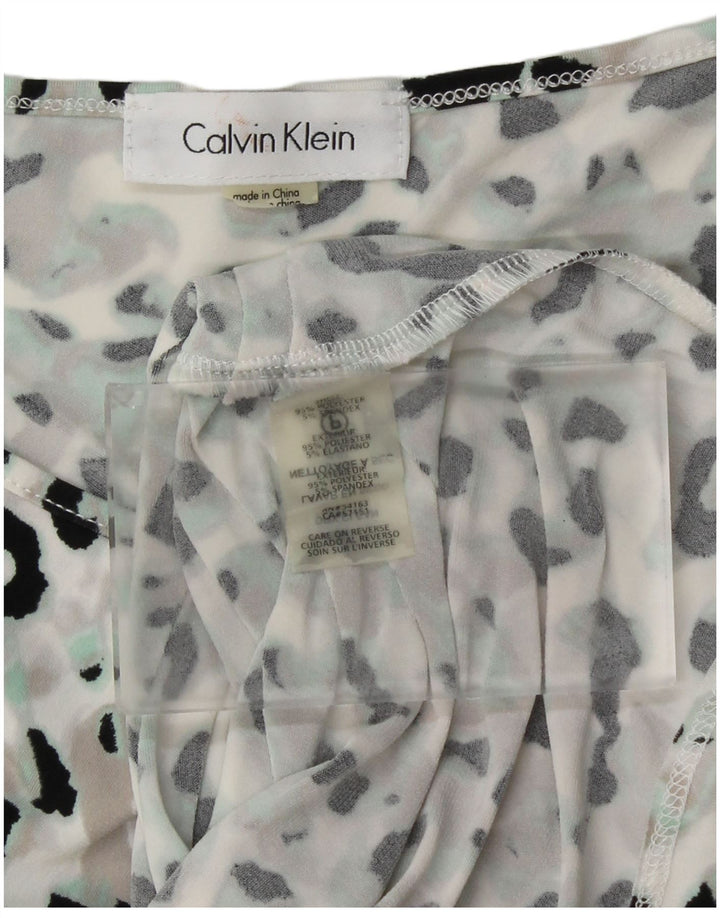 CALVIN KLEIN Colete feminino Top UK 12 Médio Multicolorido Animal Print