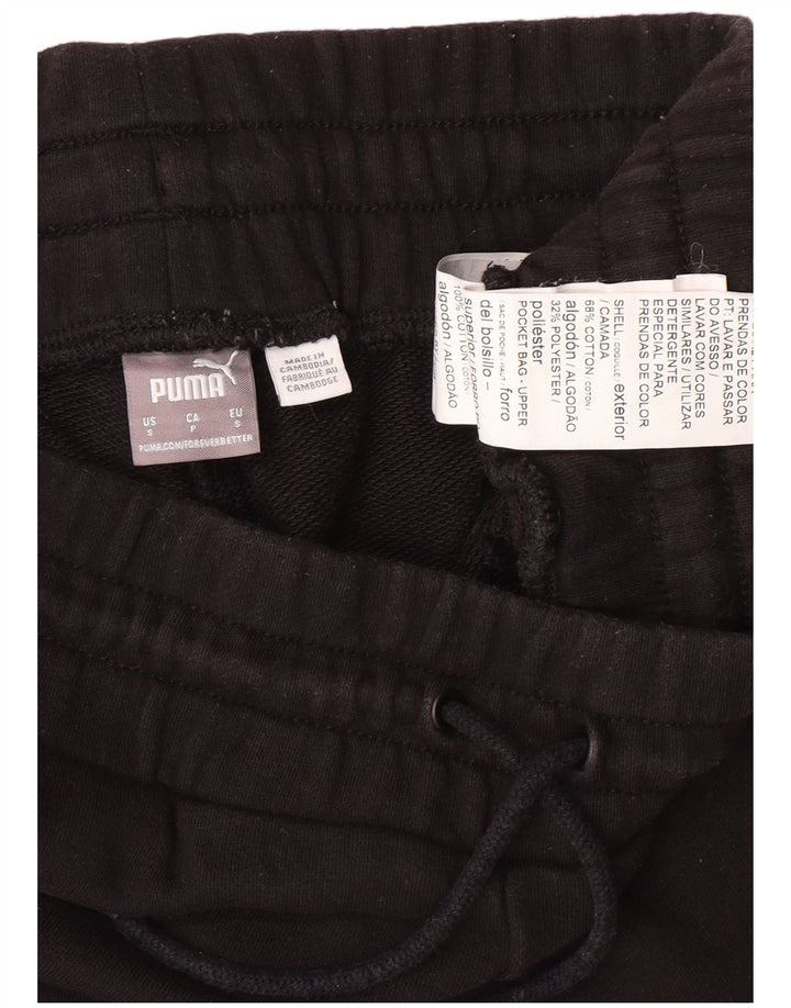 Shorts esportivos femininos PUMA UK 8 pequeno algodão preto