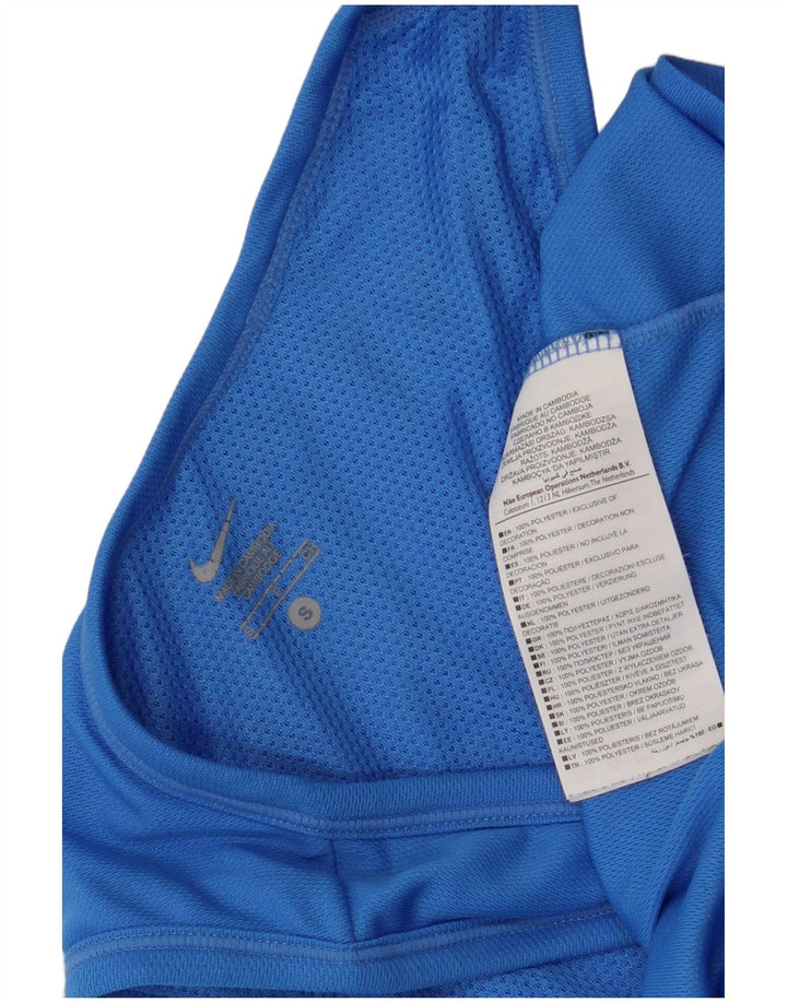 Nike Womens Vest Top UK 8 Pequeno Azul Poliéster