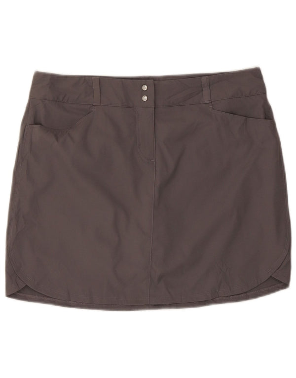 Mini saia feminina Adidas UK 14 grande W32 cinza poliéster
