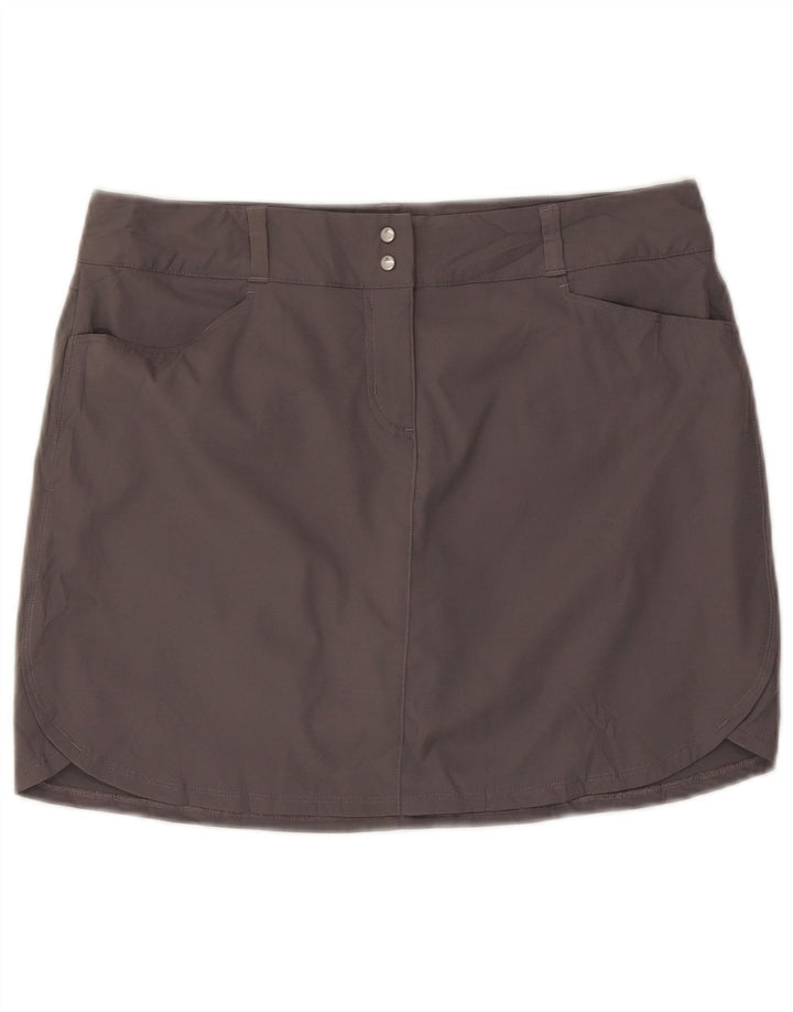 Mini saia feminina Adidas UK 14 grande W32 cinza poliéster