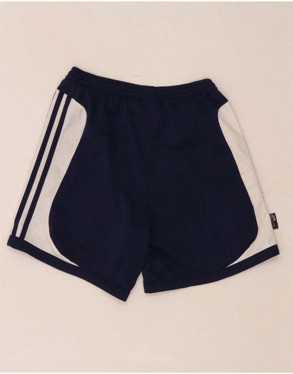 ADIDAS Womens Climalite Sport Shorts UK 12 Médio Azul Marinho Colorblock