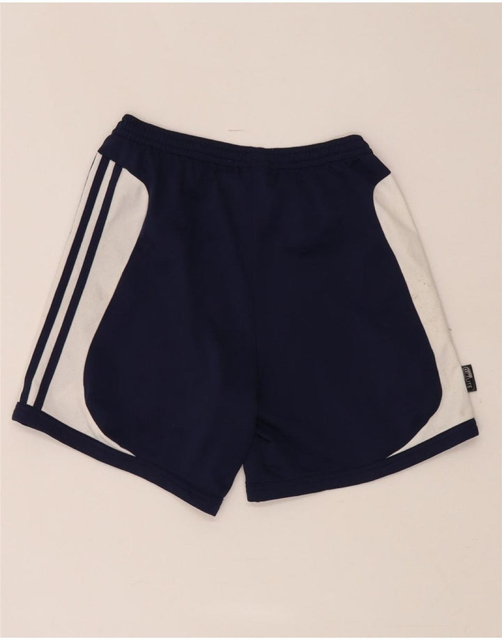 ADIDAS Womens Climalite Sport Shorts UK 12 Médio Azul Marinho Colorblock