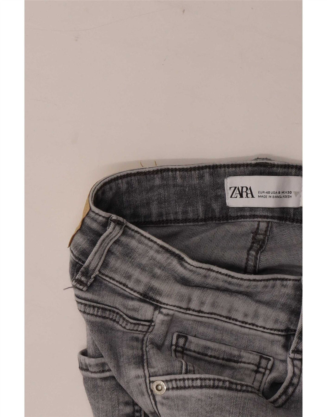 Zara Jeans Skinny Feminino EU 40 Médio W30 L28 Cinza